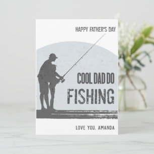 Cartes de fête des pères pêche Vintage pêcheur