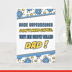 Cartes de fête des pères super-héros