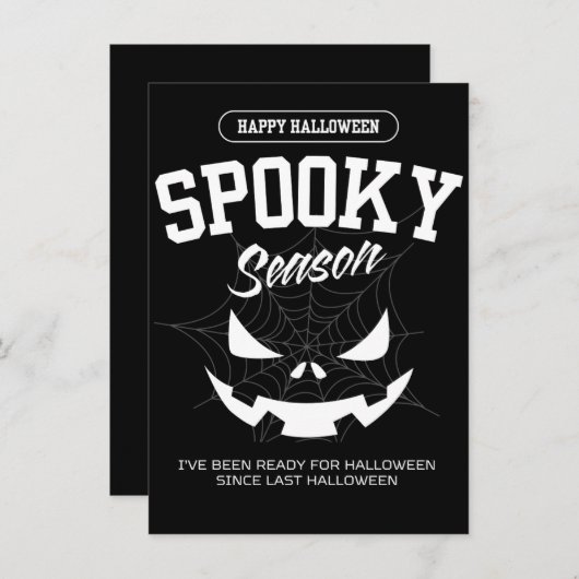 Cartes de fête d'Halloween (Devant / Derrière)