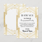 Cartes de fête du Mariage Fiançailles Merci des an (Devant / Derrière)