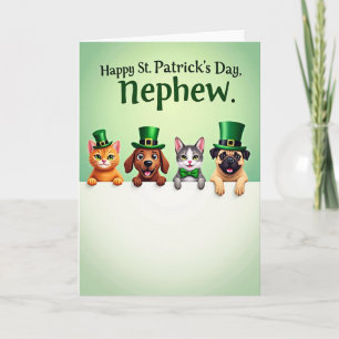 Cartes de fête Faux Or Chapeaux Verts