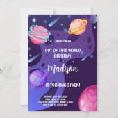 Cartes de Fête Galaxy avec Planètes et Étoiles (Devant)