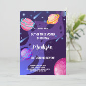 Cartes de Fête Galaxy avec Planètes et Étoiles (Debout devant)