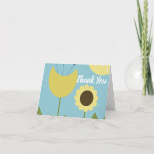 Cartes de fête Modernes Merci Sunshine Tournesols