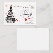 CARTES DE FÊTE PERSONNALISÉES POUR LA PAIX (Devant / Derrière)