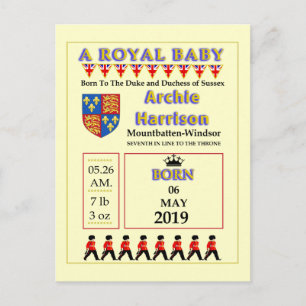 Cartes de fête Royal Baby