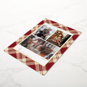 Cartes de fêtes à carreaux rouges de Noël (Rotation)