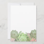 Cartes de Fêtes des mariées vertes Succulentes (Dos)