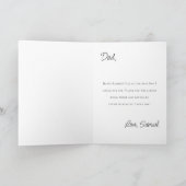 Cartes de Fêtes des pères bleues avec pins (Intérieur)