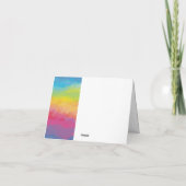 Cartes de fiançailles arc-en-ciel moderne  (Dos)