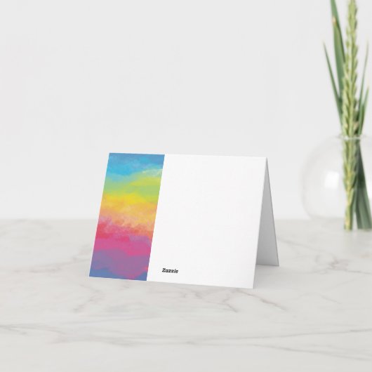 Cartes de fiançailles arc-en-ciel modernes (Dos)