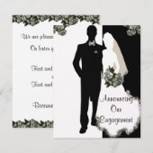 Cartes de fiançailles personnalisées (Devant / Derrière)