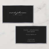 Cartes de fibre de carbone professionnelles minima (Devant / Derrière)