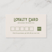 Cartes de fidélité botaniques modernes (Devant)