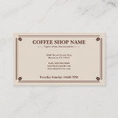 Cartes de fidélité - Café - Grains de café (Dos)