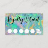 Cartes de fidélité client Opal bleu moderne (Devant)