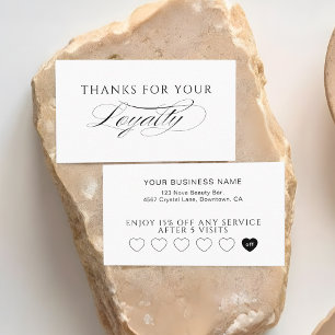 Cartes de fidélité clientes Cœurs Blancs Professio
