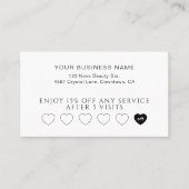 Cartes de fidélité clientes Cœurs Blancs Professio (Devant)