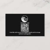 Cartes de Fidélité Code QR Virtuel Logo Entreprise (Dos)