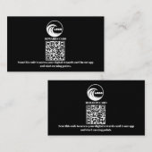 Cartes de Fidélité Code QR Virtuel Logo Entreprise (Devant / Derrière)