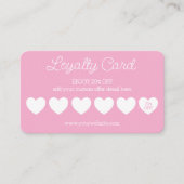 Cartes de fidélité Coeur Rose Cute Simple (Devant)