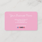 Cartes de fidélité Coeur Rose Cute Simple (Dos)