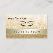 Cartes de fidélité de luxe cils et sourcils (Devant)