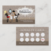 Cartes de fidélité de salon de clou (Devant / Derrière)