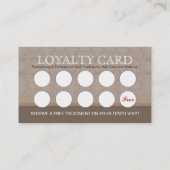 Cartes de fidélité de salon de clou (Dos)