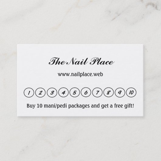 Cartes de fidélité "de visiteur fréquent" (10 (Devant)