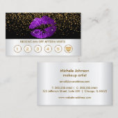 Cartes de fidélité des lèvres de Parties scintilla (Devant / Derrière)