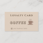 Cartes de fidélité du Café Shop (Dos)