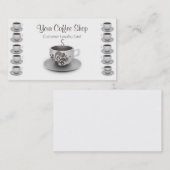 Cartes de fidélité du client de la boutique de caf (Devant / Derrière)