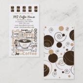 Cartes de fidélité du poinçon | de café (Devant / Derrière)
