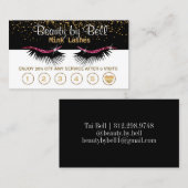 Cartes de fidélité Hot Rose sur Black & White (Devant / Derrière)