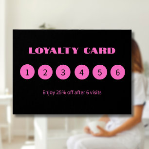 Cartes de fidélité Neon Rose