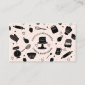 Cartes de fidélité noires roses pour boulangerie (Devant)