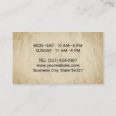 Cartes de fidélité papier Vintage (Dos)