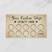 Cartes de fidélité papier Vintage (Devant)
