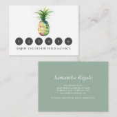 Cartes de fidélité pour ananas d'affaires (Devant / Derrière)