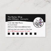 Cartes de fidélité pour client de barbier coiffeur (Devant)