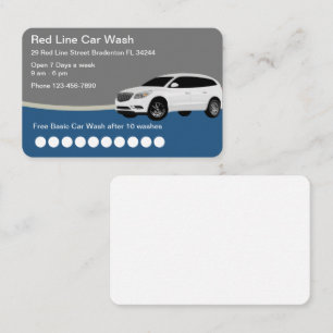 Cartes de fidélité pour laverie automobile moderne