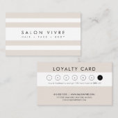 Cartes de fidélité Salon Stripes Minimales (Devant / Derrière)