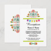 Cartes de Fiesta de Réception de Mariage Mexicaine (Devant / Derrière)