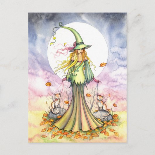 Cartes de fin d'automne Sorcière (Devant)