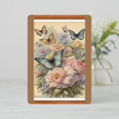 Cartes de fin de année à huile avec motifs floraux (Debout devant)