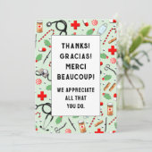 Cartes de fin de année d'appréciation des infirmiè (Debout devant)