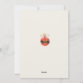 Cartes de fin de année d'arbre de Noël moderne - T (Dos)