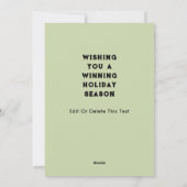 Cartes de fin de année de baseball de Noël (Dos)