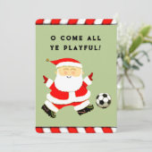 cartes de fin de année de football amusants (Debout devant)